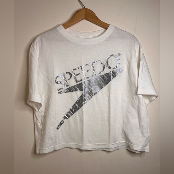 Vintage Speedo crop top short sleeve size medium - Picture 1 of 8